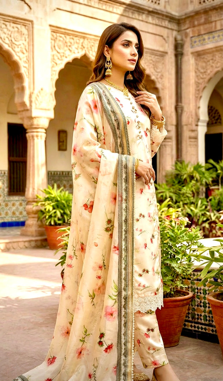 Silk Suit Poppy Cream