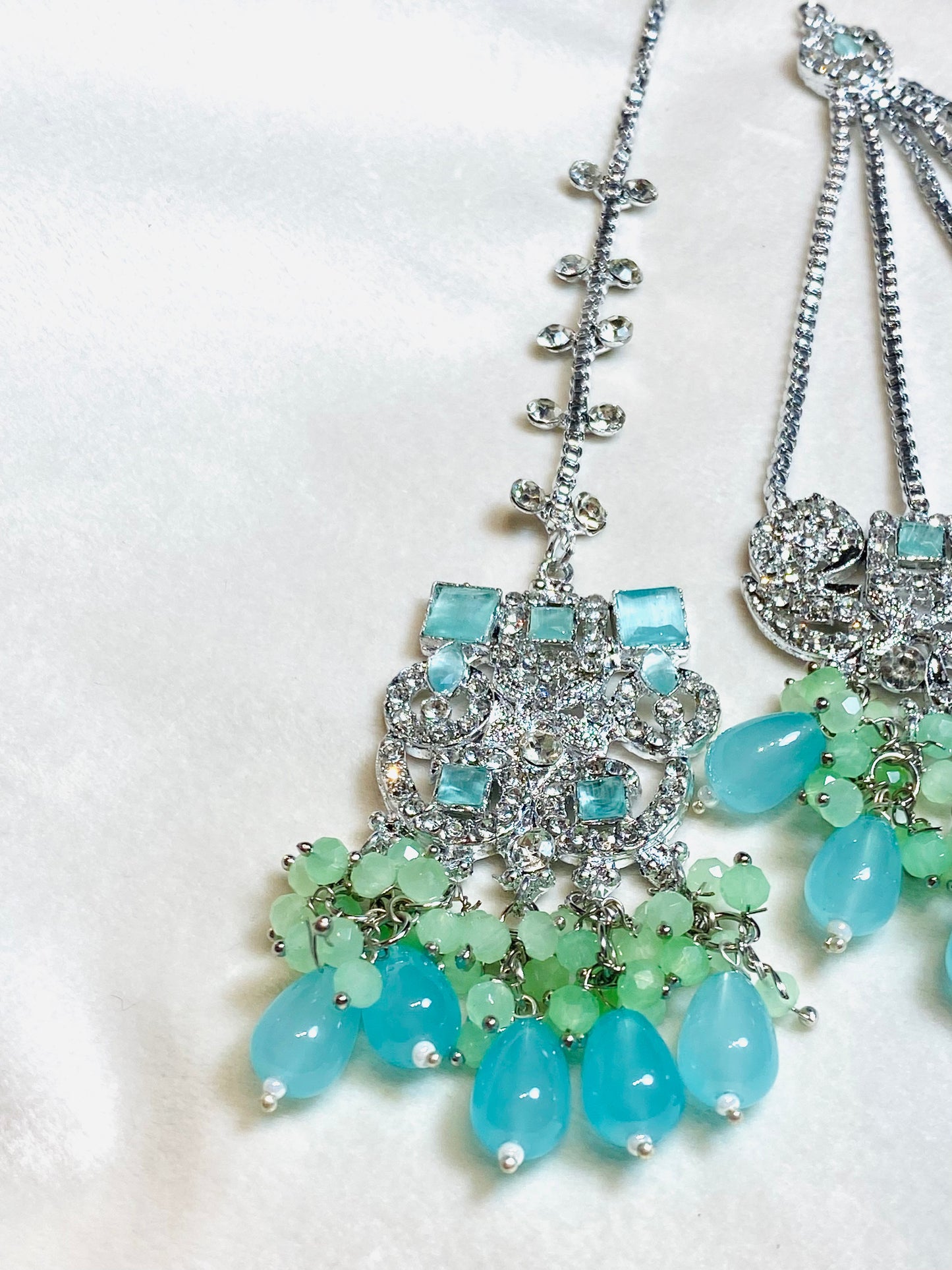 Collar Set Mint & Silver
