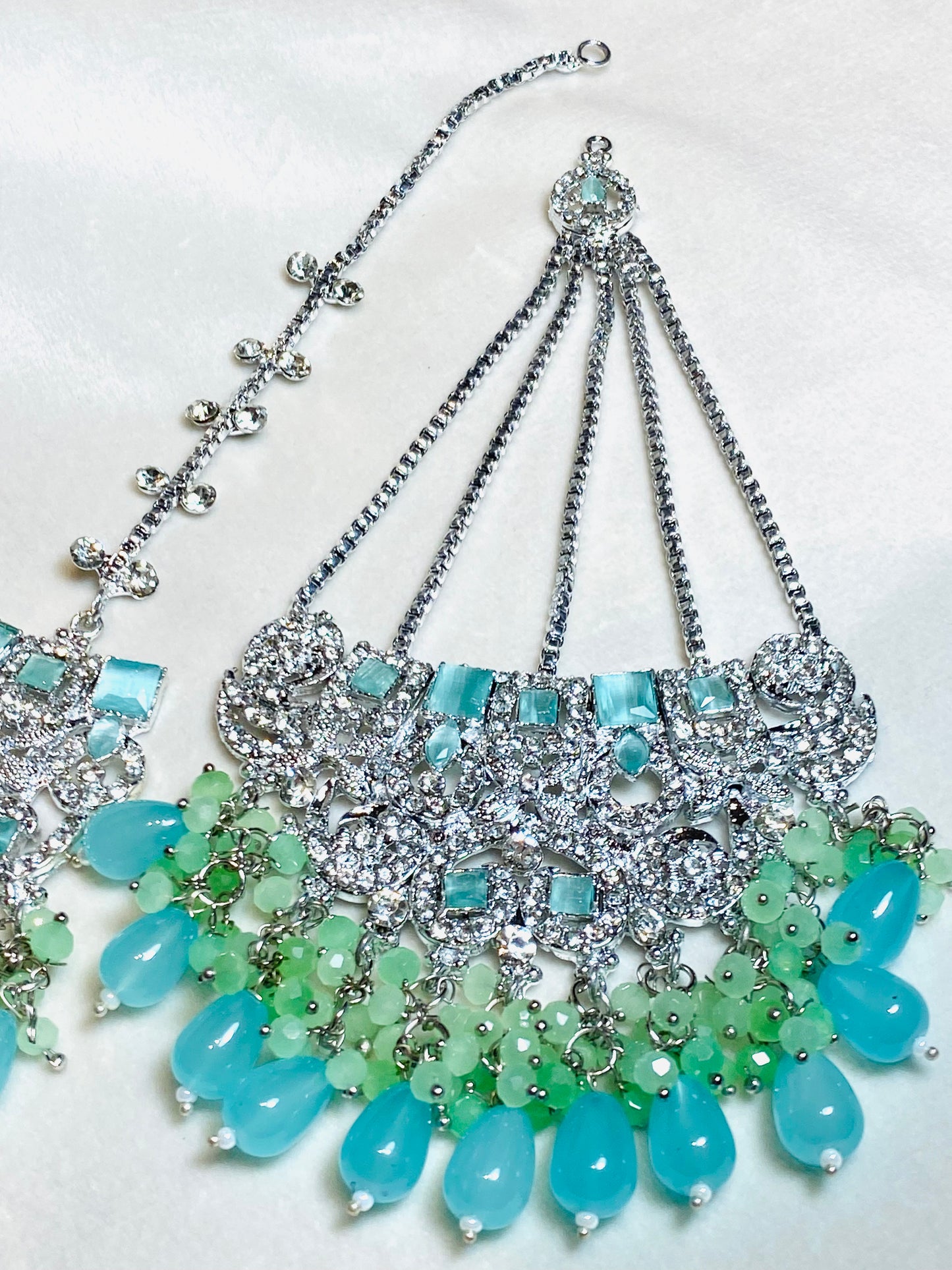 Collar Set Mint & Silver