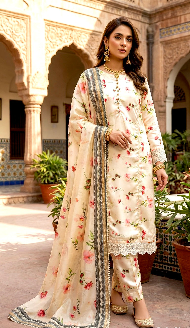 Silk Suit Poppy Cream