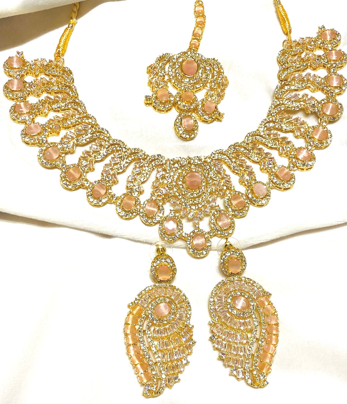 Malika 3 Piece Set Pink & Gold