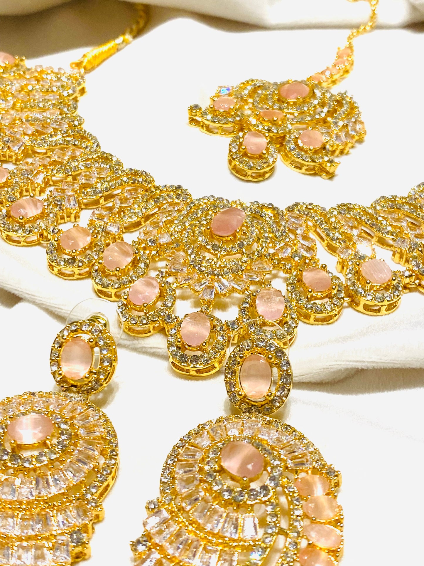 Malika 3 Piece Set Pink & Gold