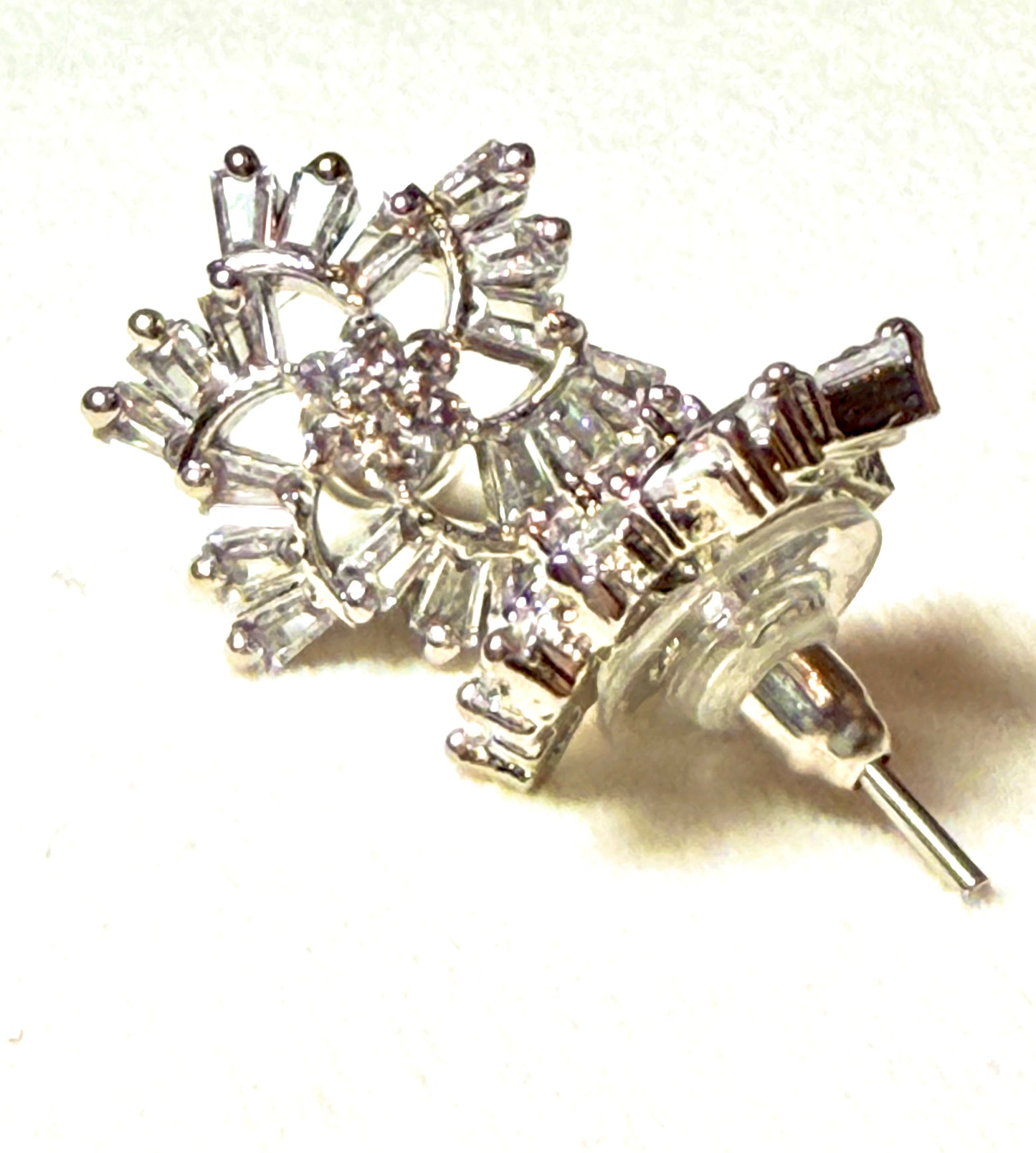 AD Snowflake Crystal Stud Earrings
