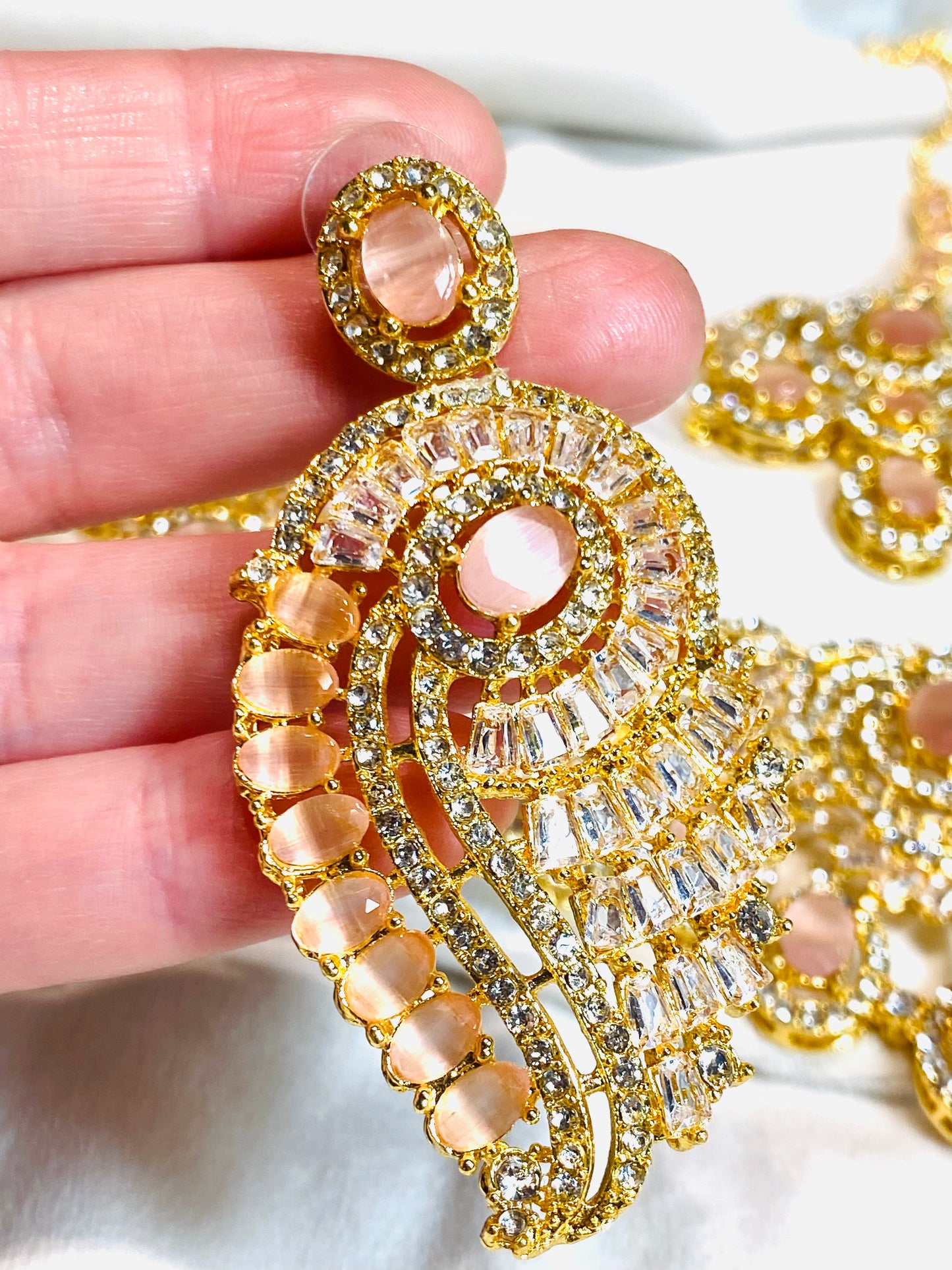 Malika 3 Piece Set Pink & Gold