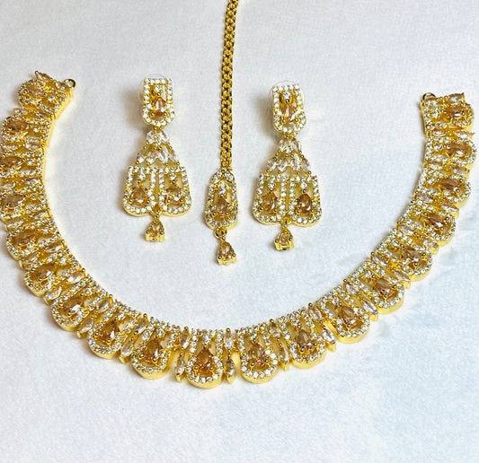 AD 3-Piece Petite Pear Set - Champagne & Gold