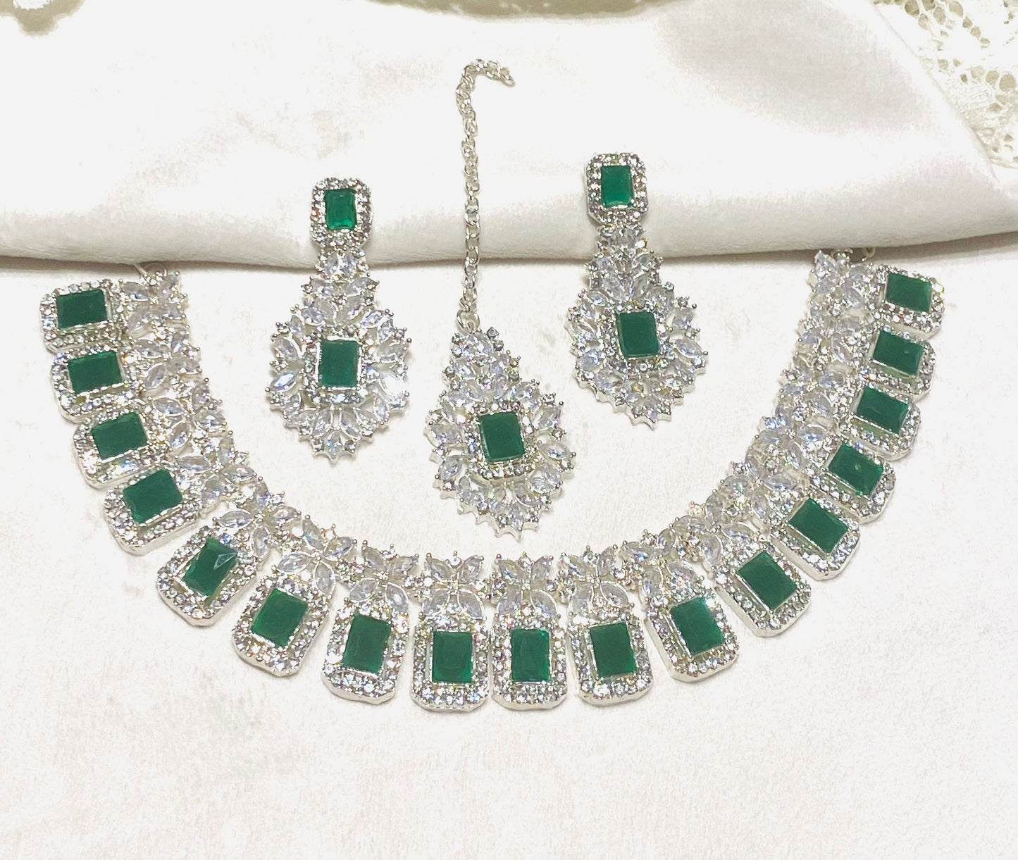 Green & Silver 3 Piece Set