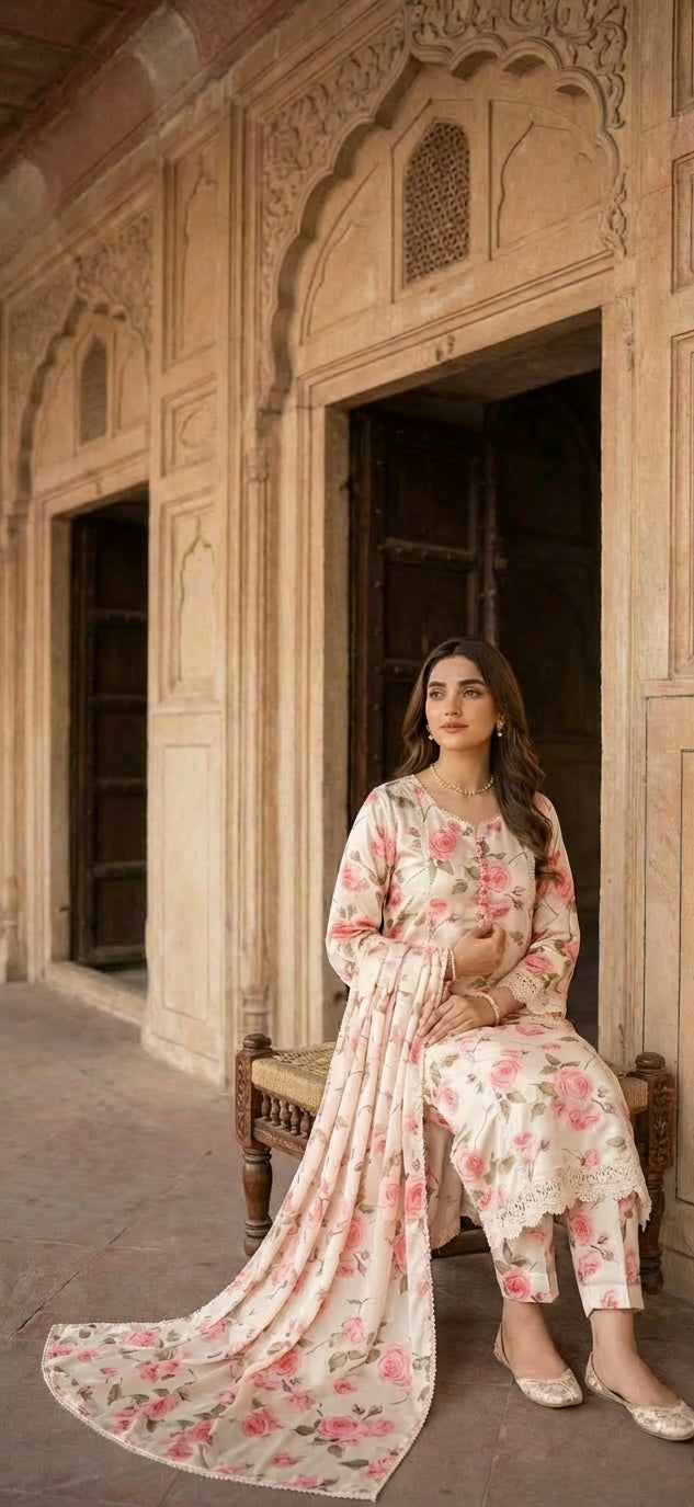 Silk Suit Rose Pink