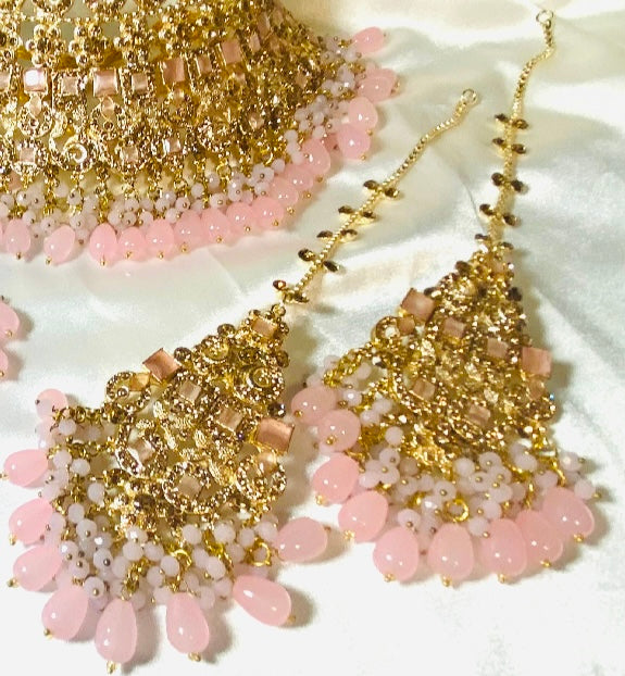 Collar Set Pink & Gold