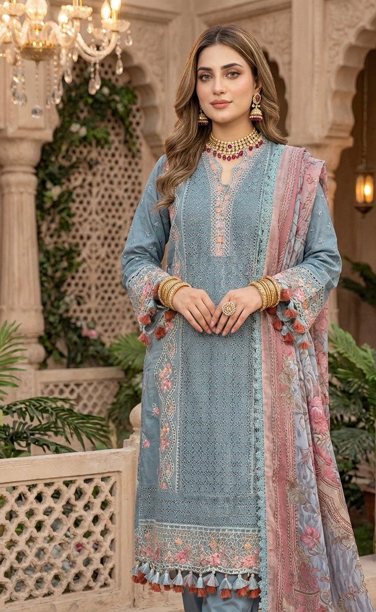 Lawn Suit Grey