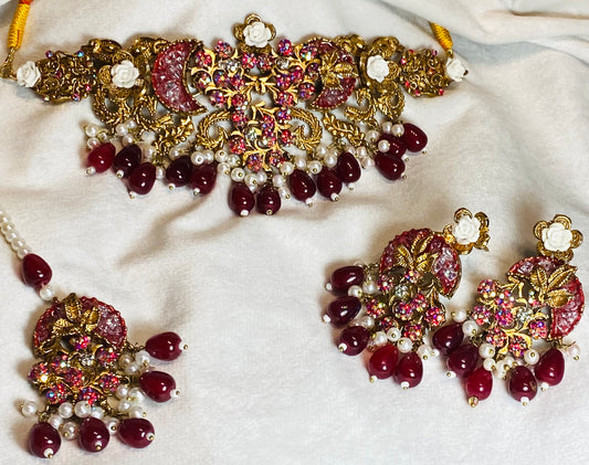 3 Piece Crush Set Red