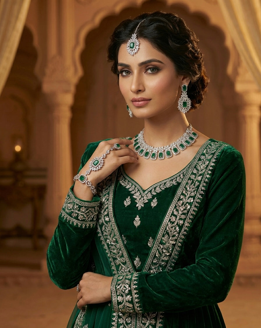 Green & Silver 3 Piece Set