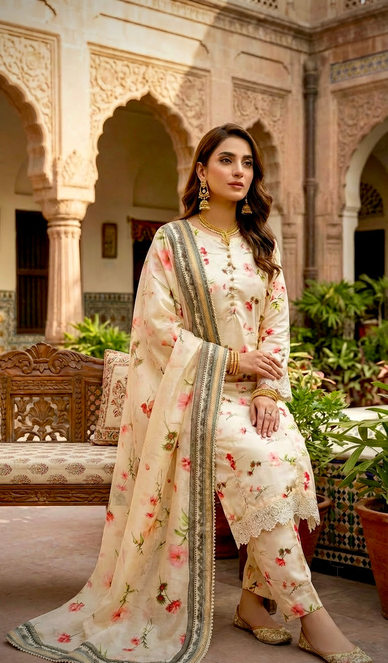 Silk Suit Poppy Cream