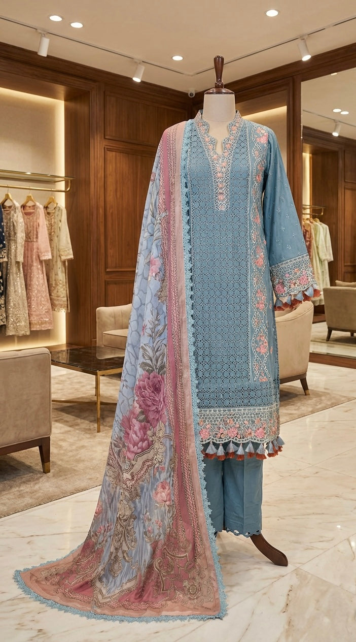 Lawn Suit Grey