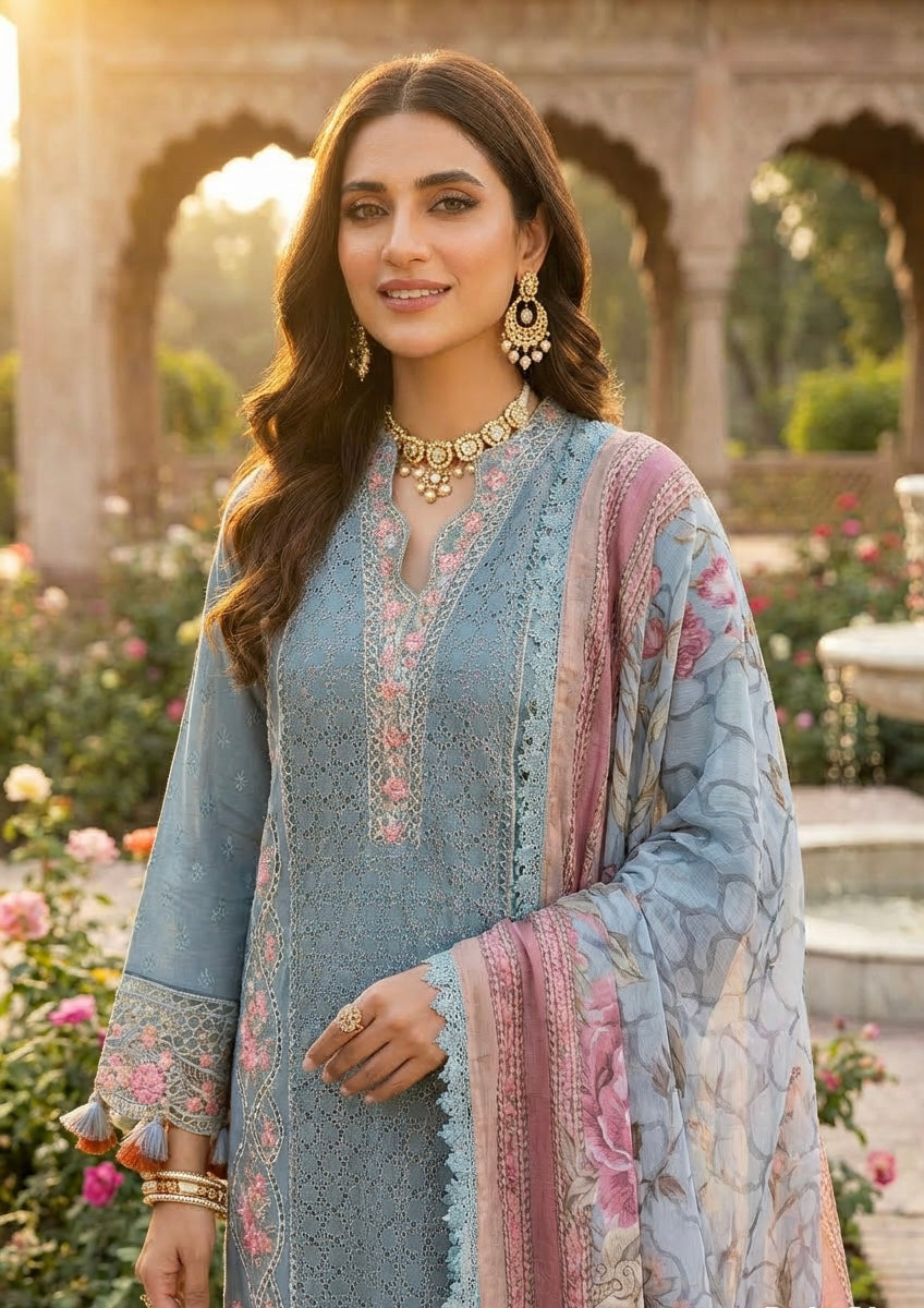 Lawn Suit Grey