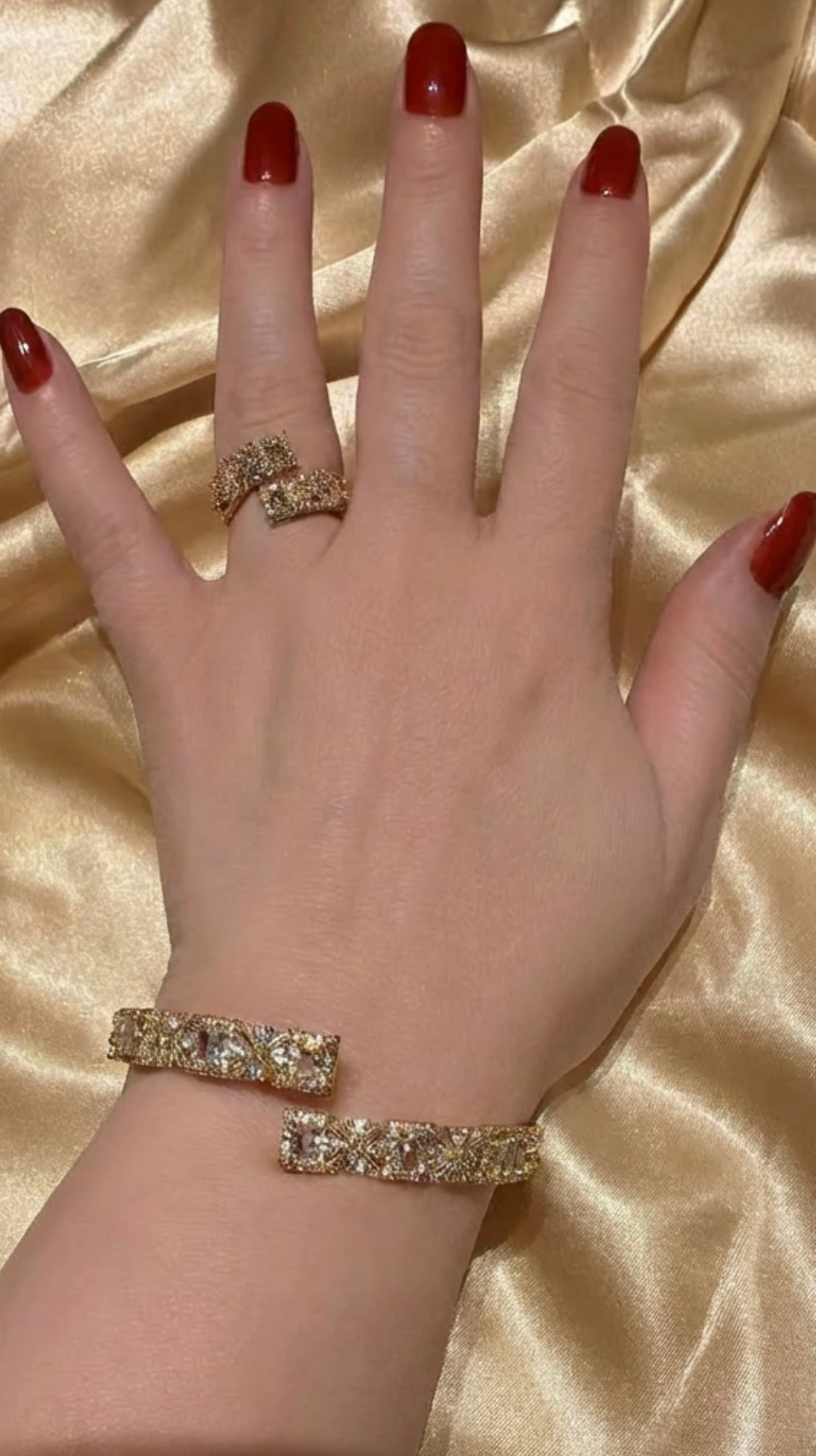 Zircon Bracelet & Ring Set