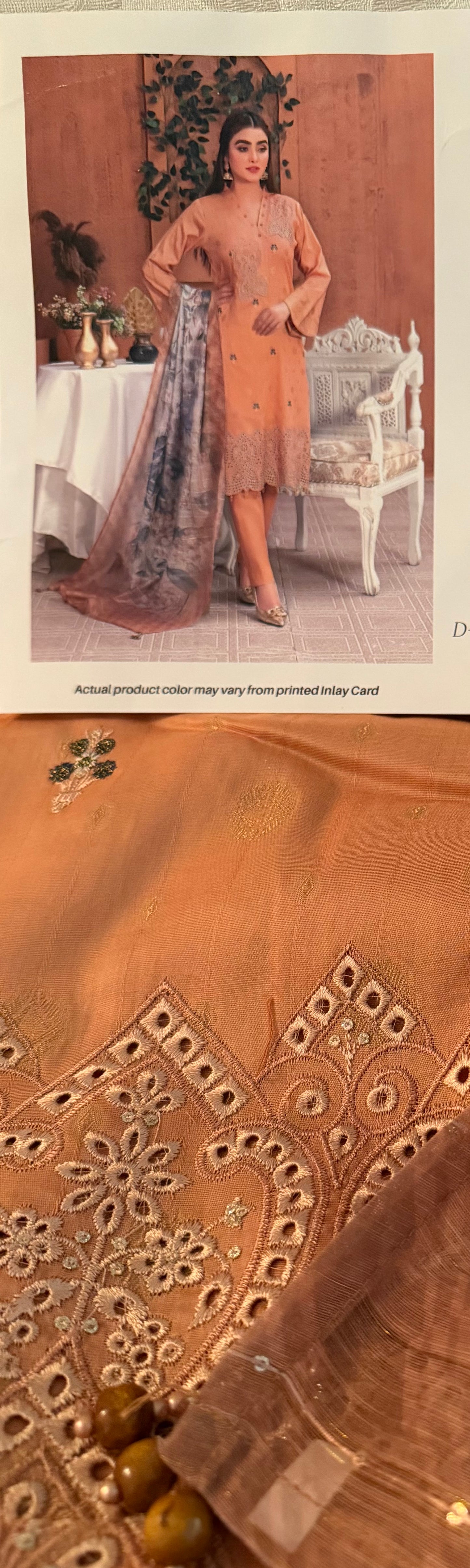Tawakkal Banarsi Chikenkari Lawn Suit Unstitched