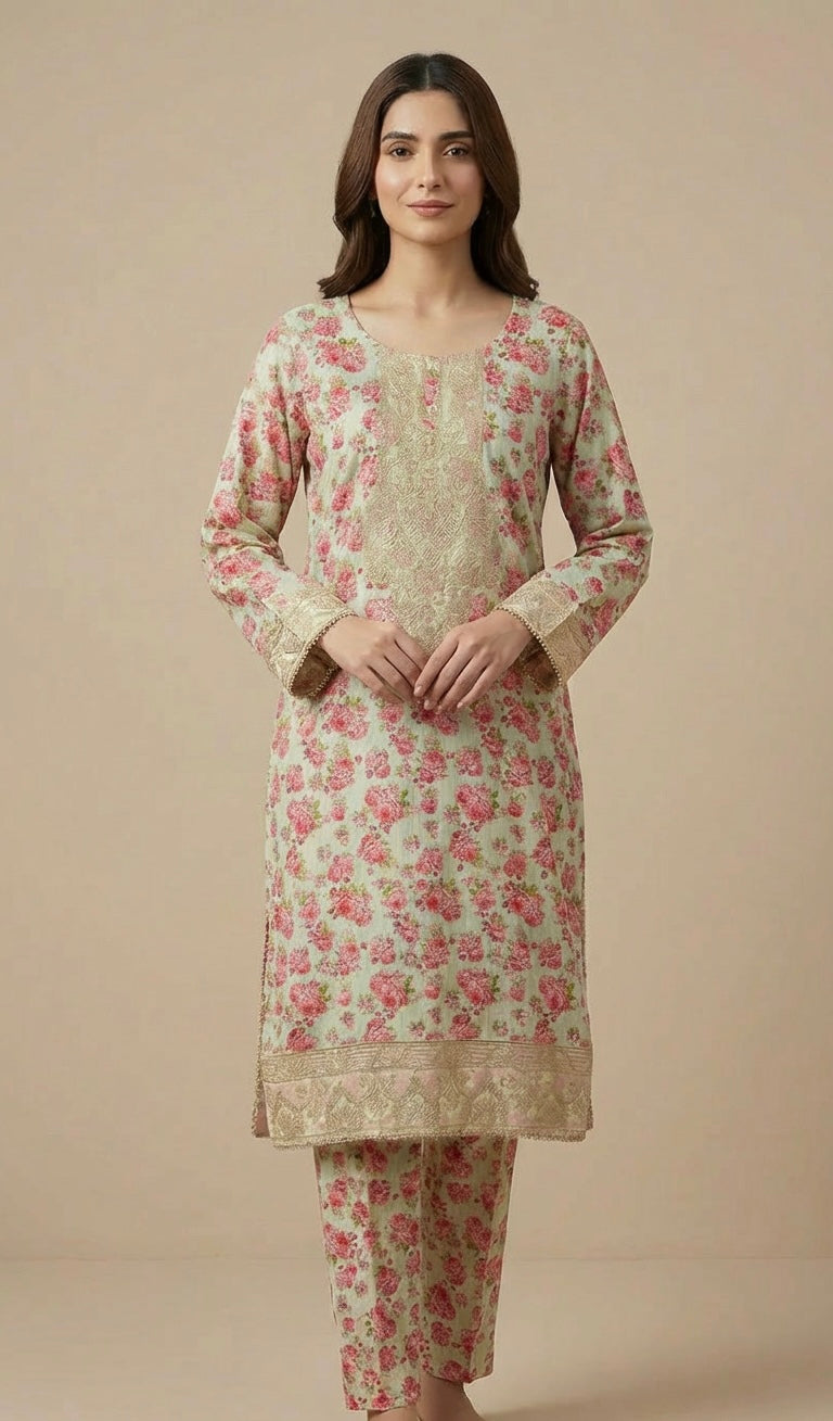 Uznau 3 Piece Floral Suit