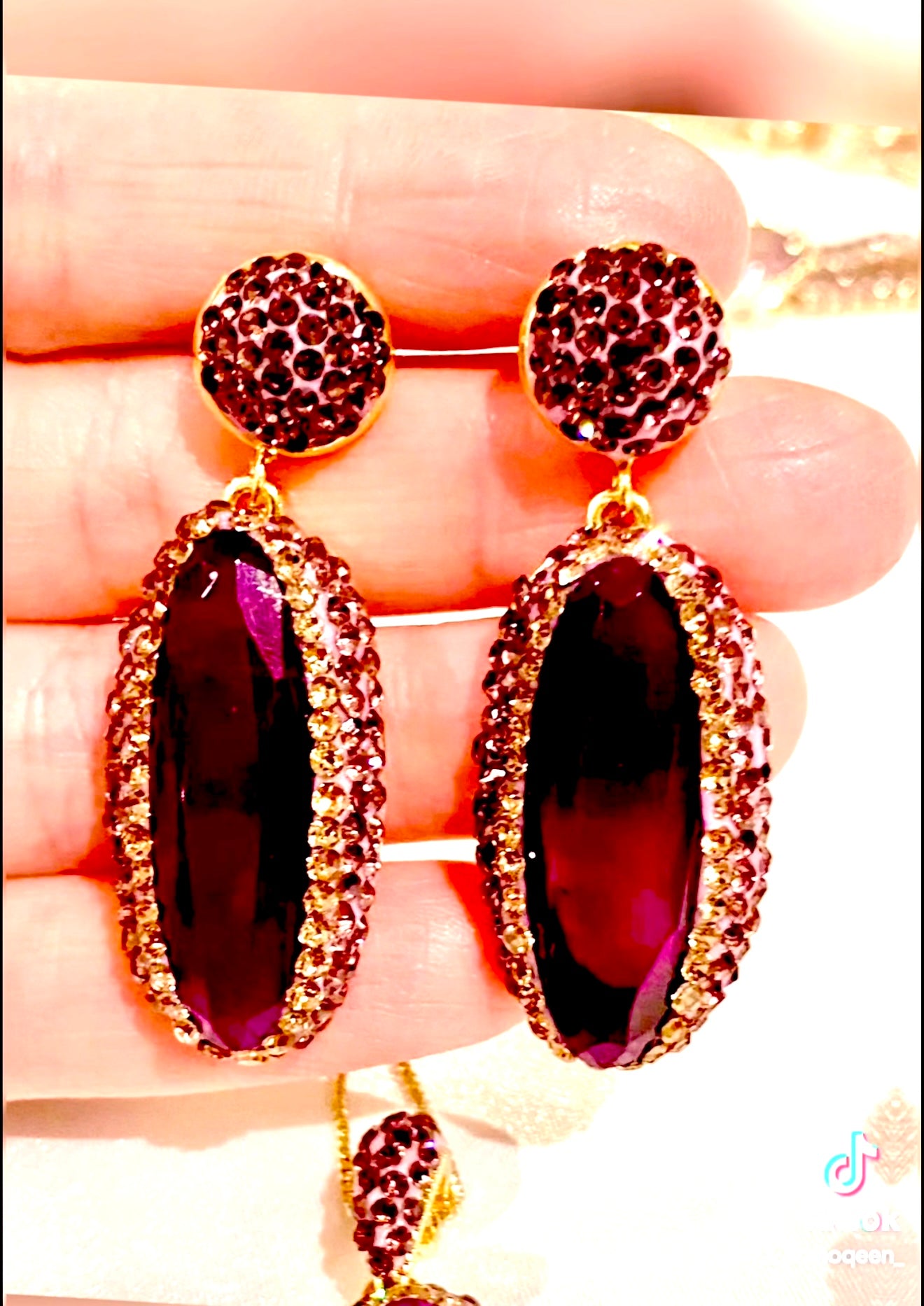 Purple Natural Jade 3 Piece Set
