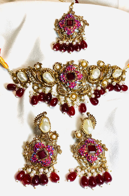 Parveen 3 Piece Set in Red