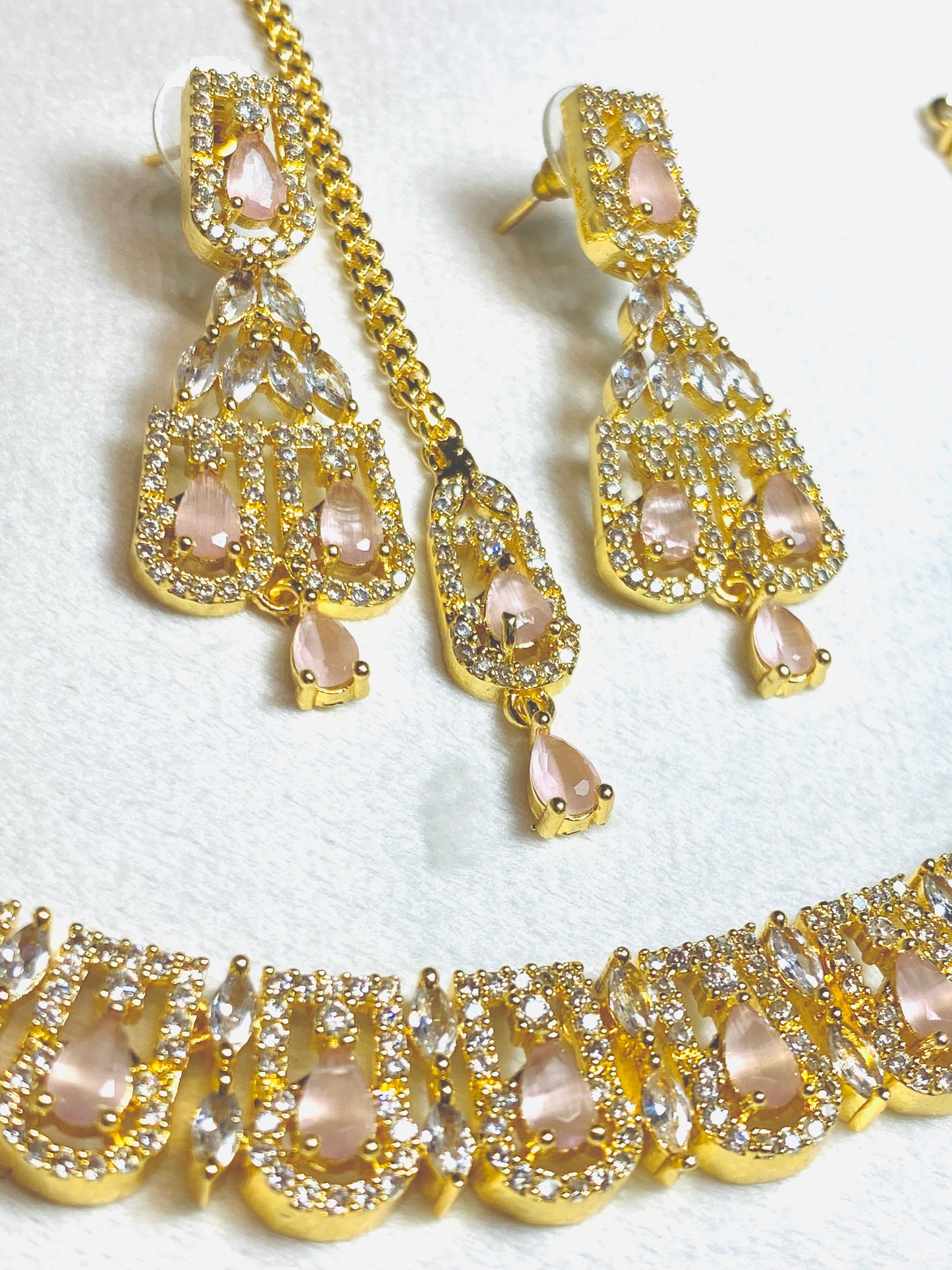 AD Petite Pear 3-Piece Set - Pink & Gold