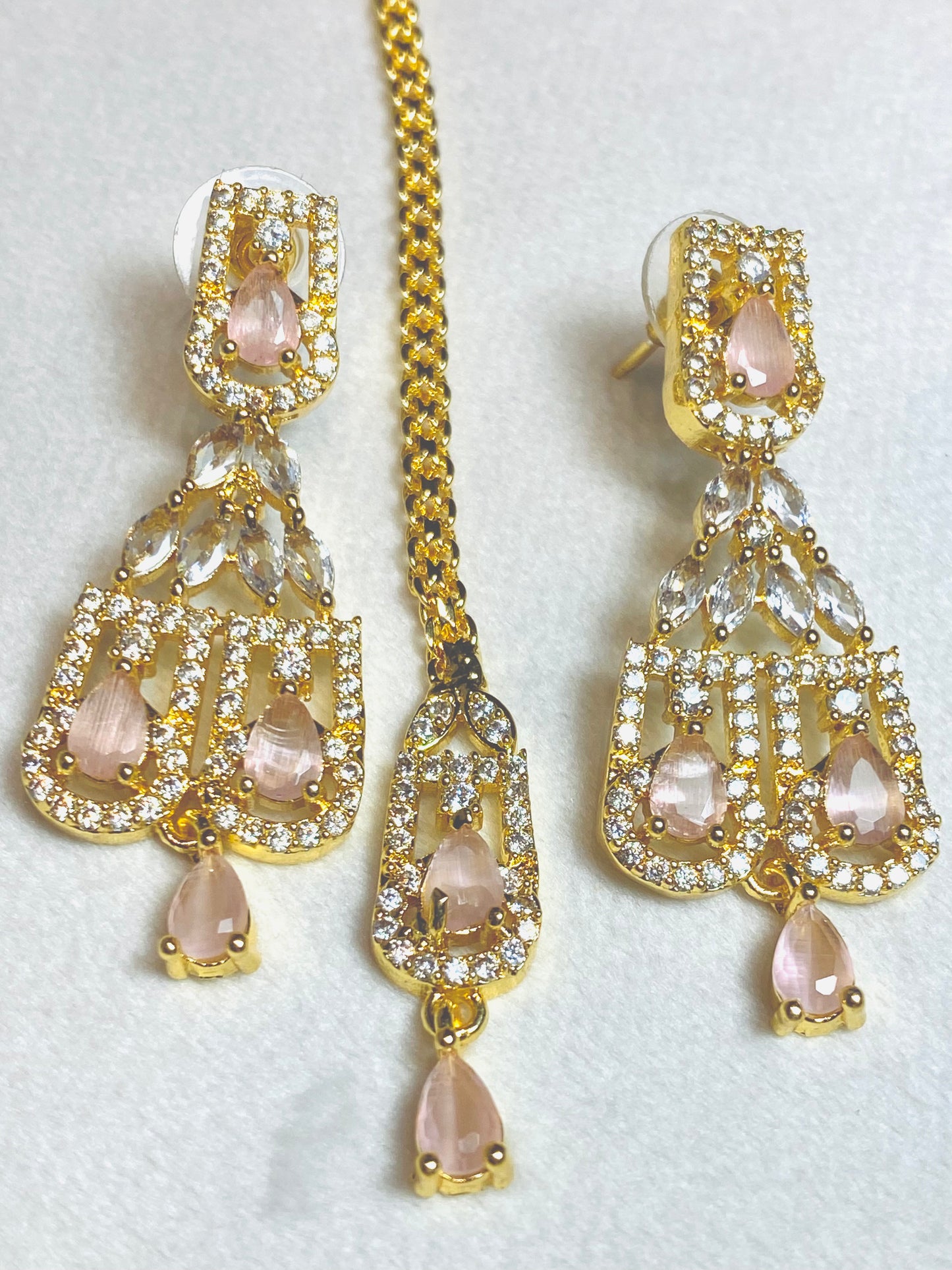 AD Petite Pear 3-Piece Set - Pink & Gold