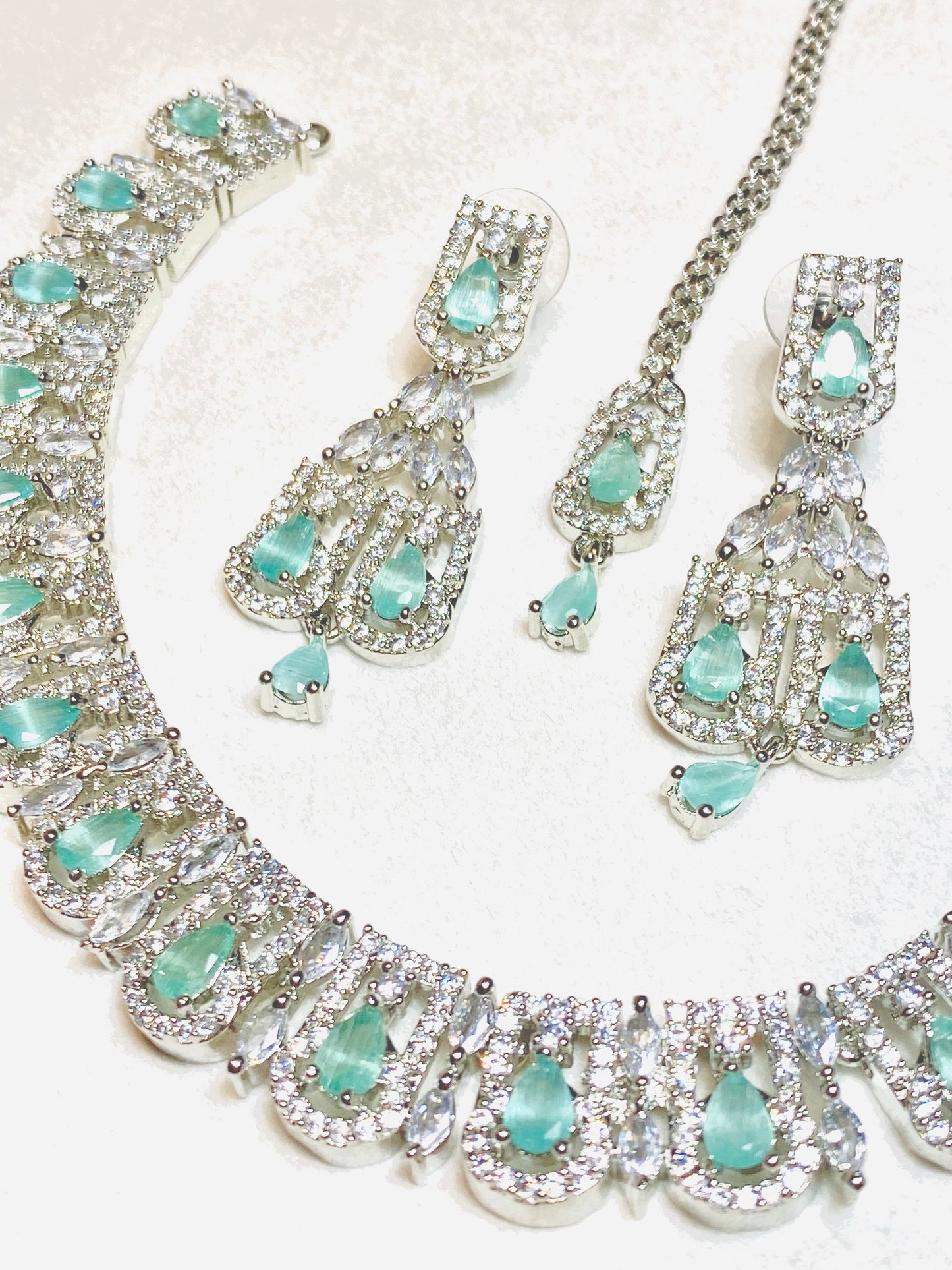 AD 3-Piece Petite Pear Set - Mint & Silver