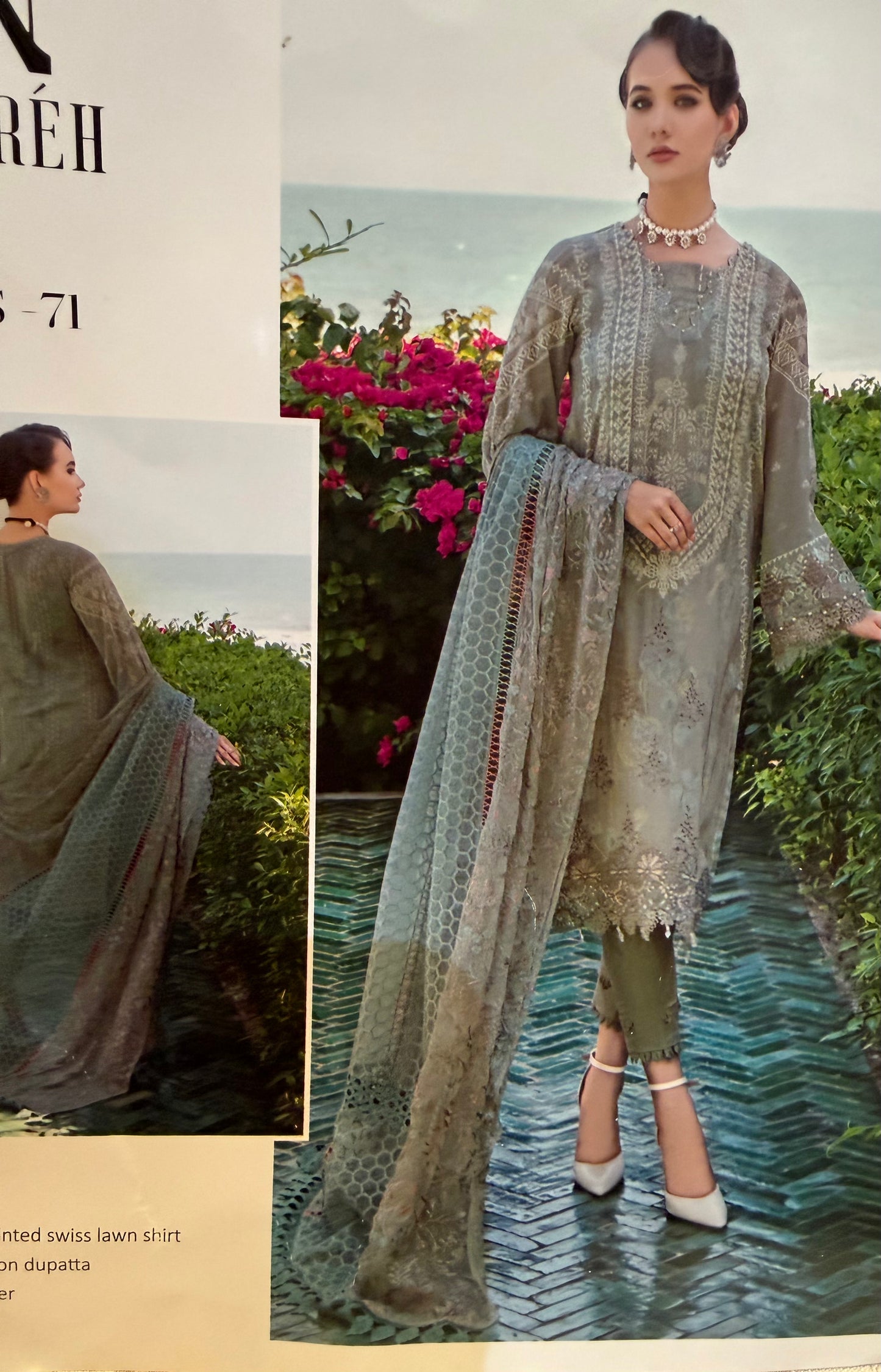Nureh Swiss Lawn Unstitched