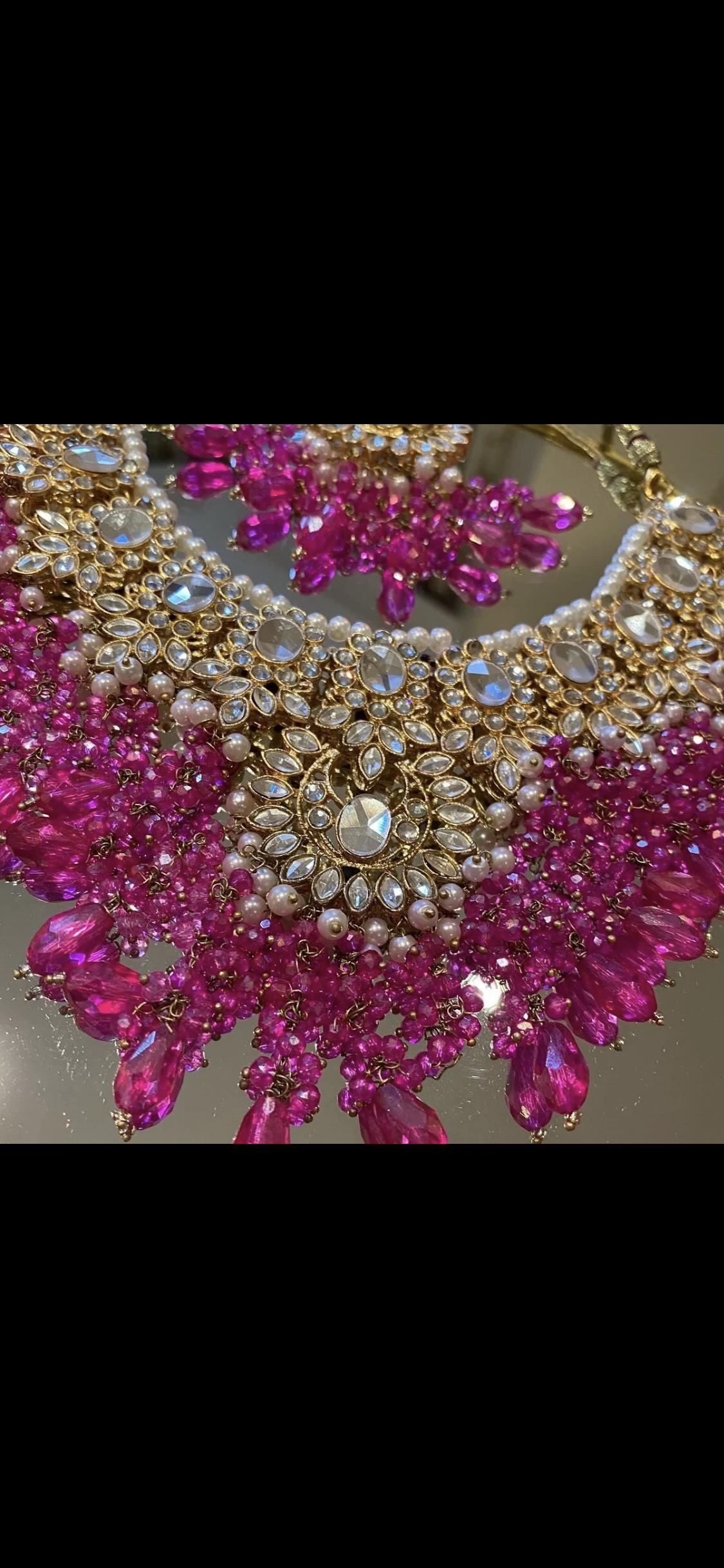 Fuchsia Pink & Gold 4 Piece Set