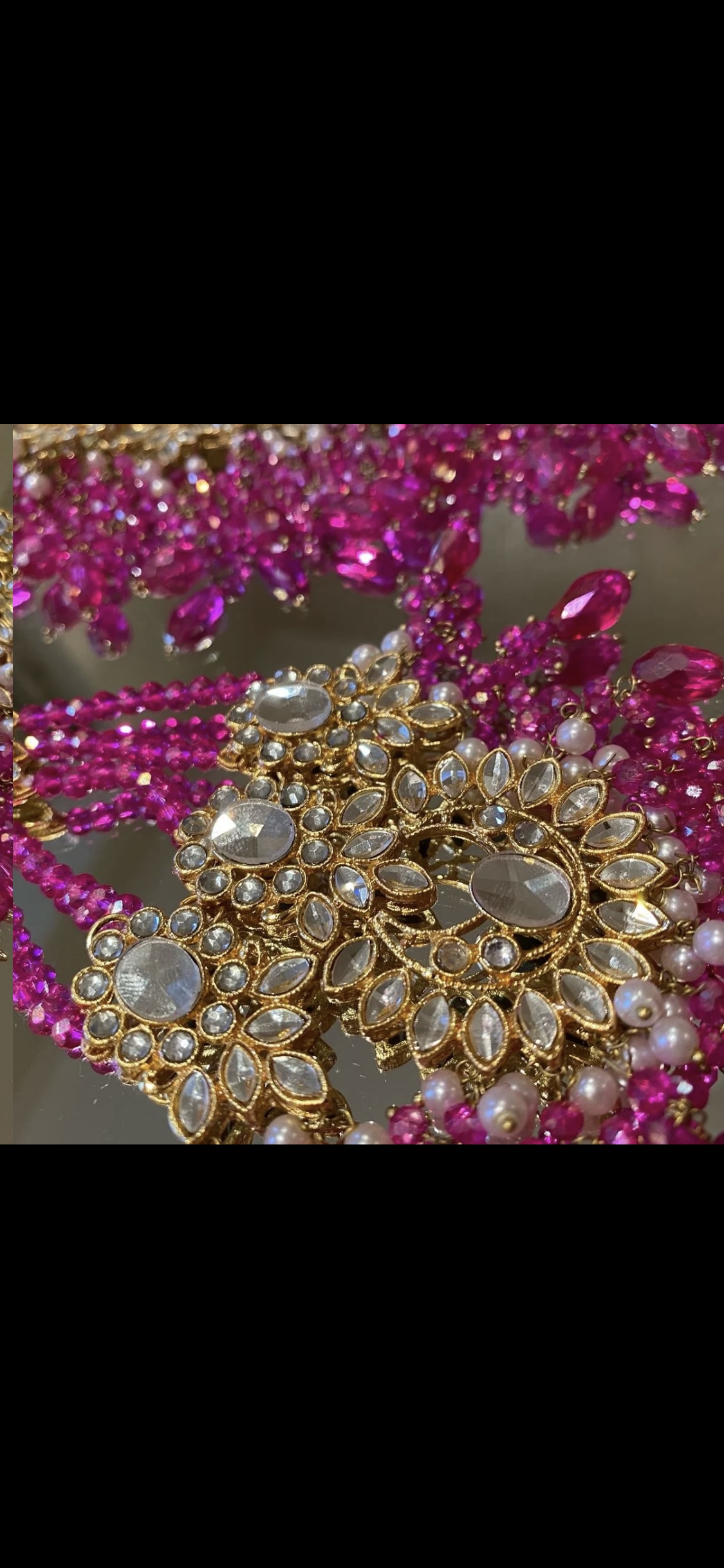 Fuchsia Pink & Gold 4 Piece Set