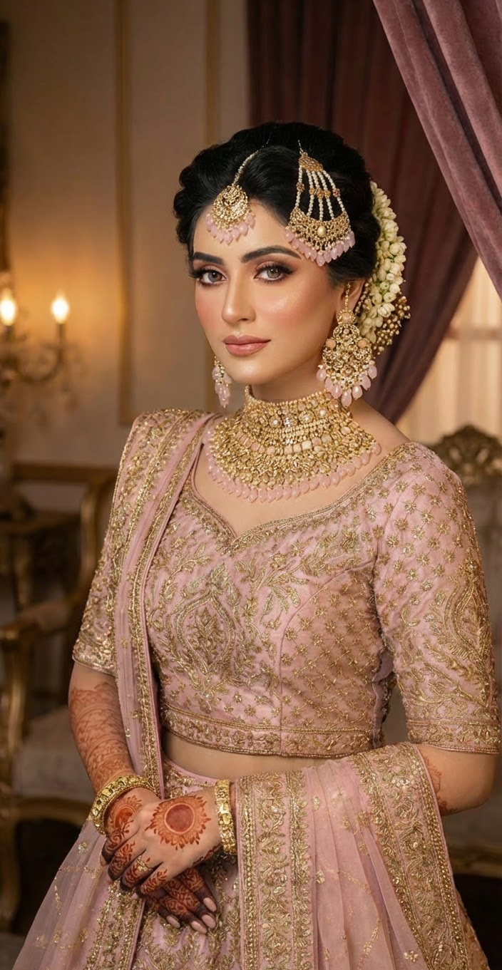 Collar Set Pink & Gold