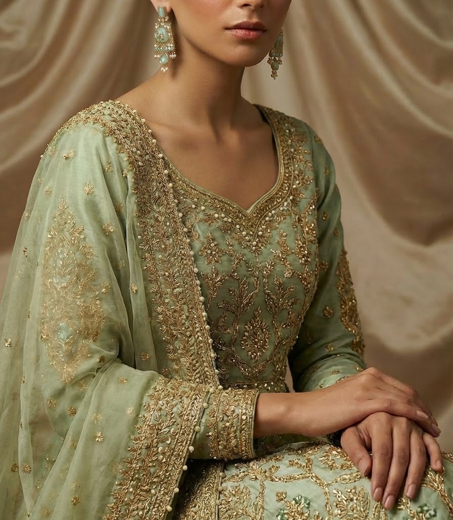 Ayesha Earrings in Gold Finish