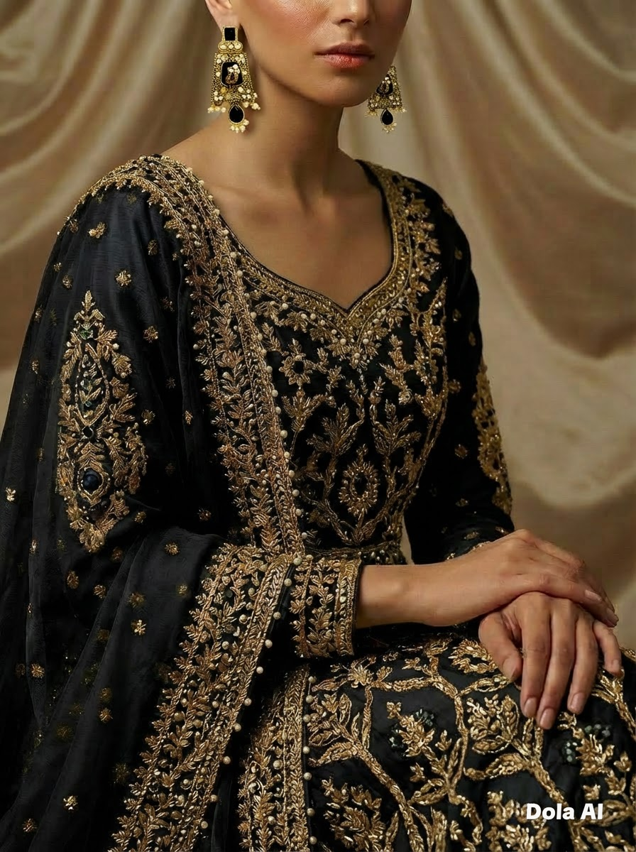 Ayesha Earrings in Gold Finish