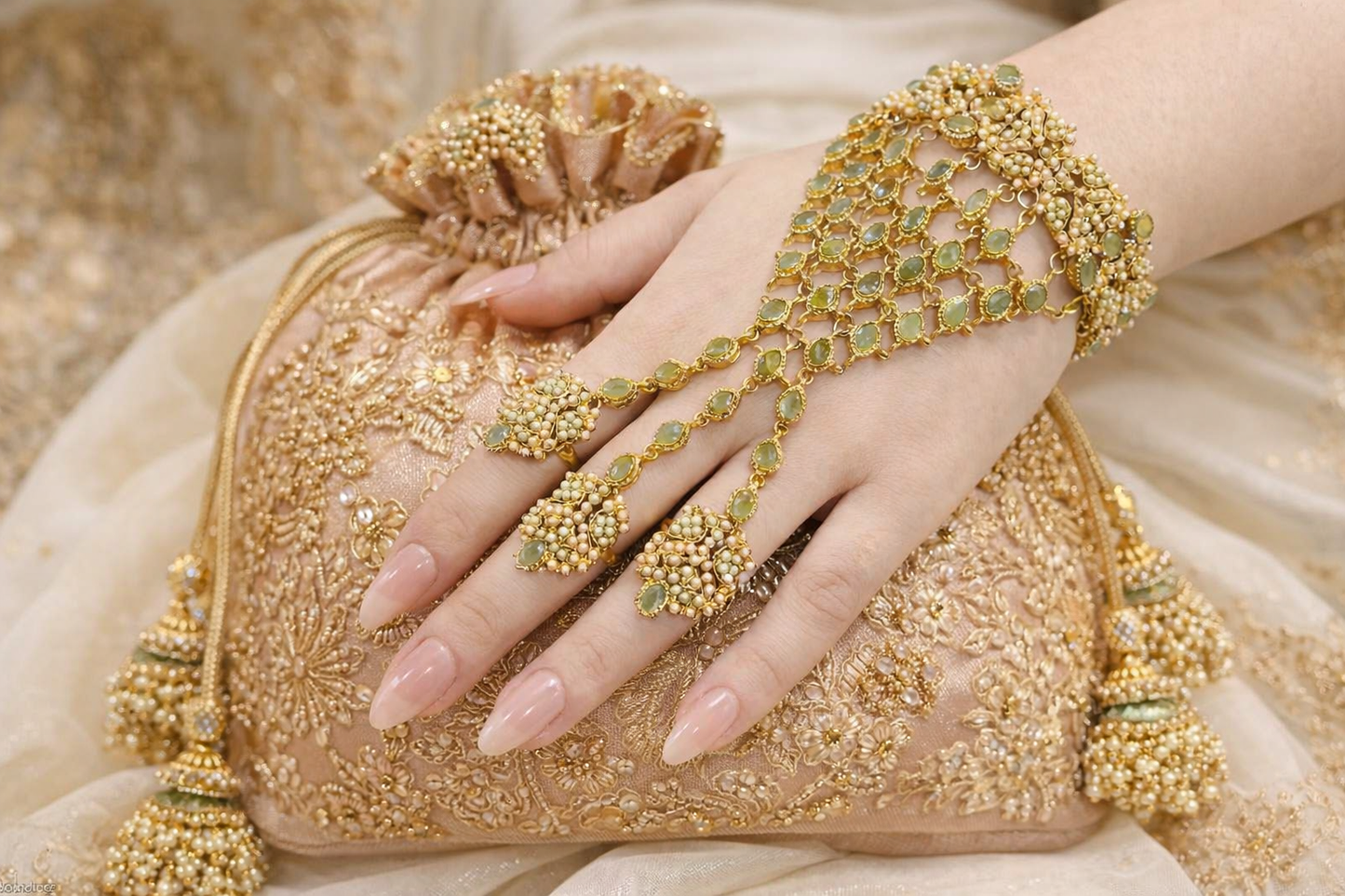 Mint Hand Jewellery 3 Finger