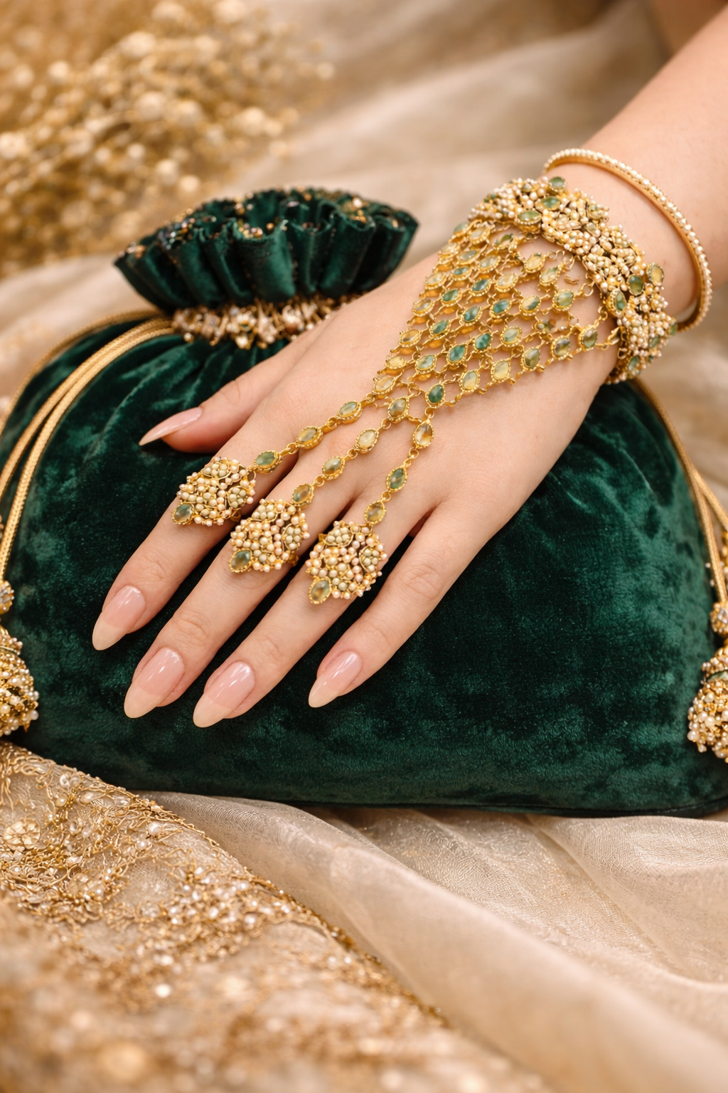 Mint Hand Jewellery 3 Finger