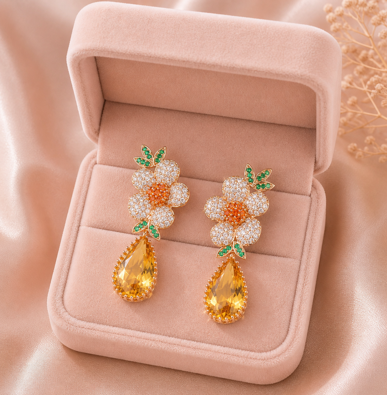 Zircon Daisy Earrings