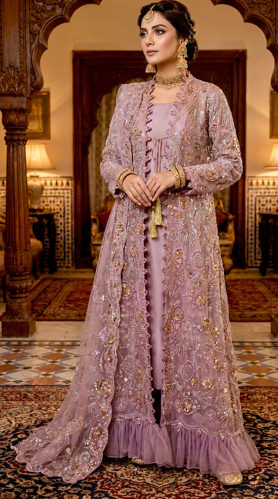Lilac Cutdana Outfit