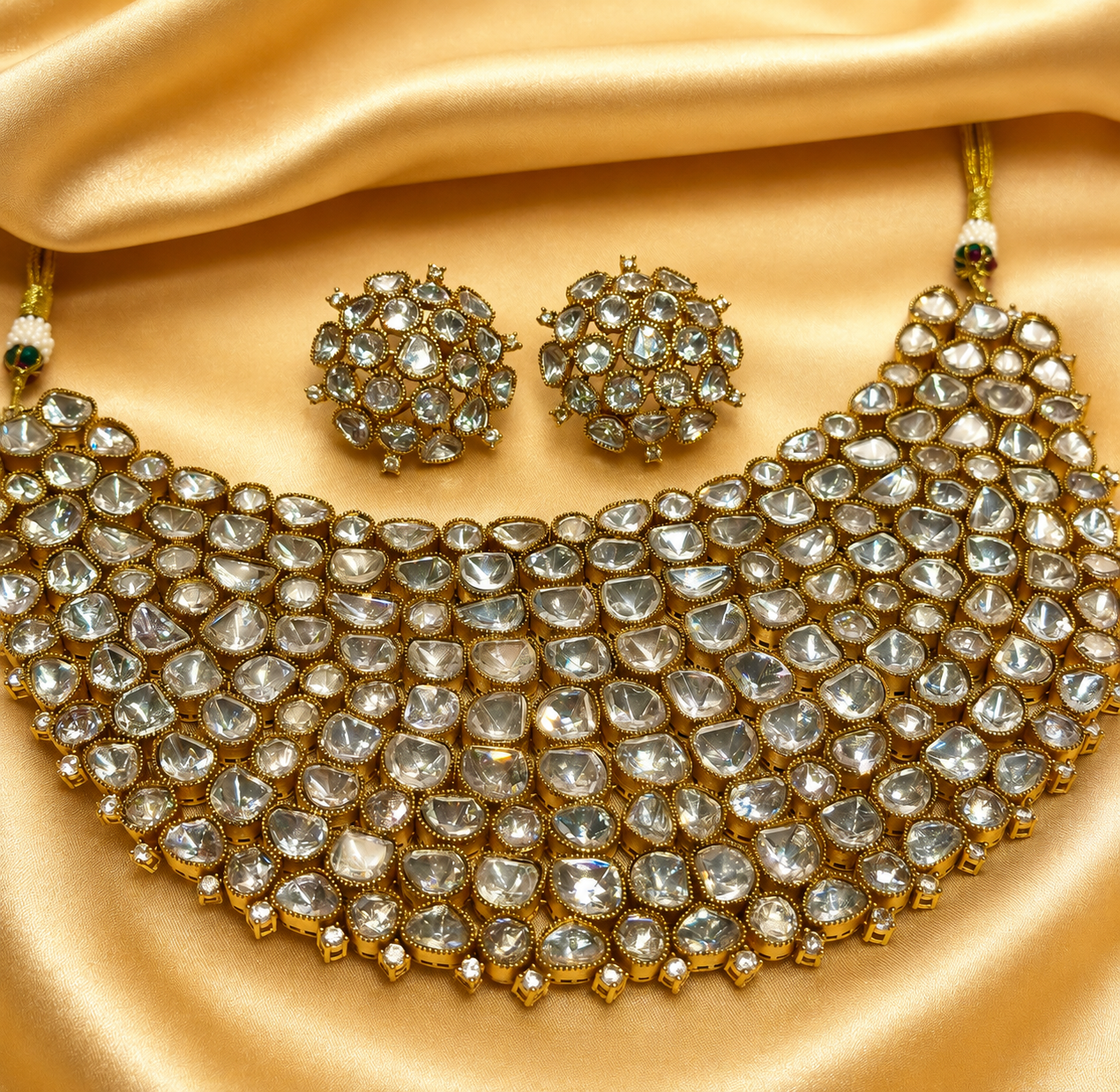 Moissanite Necklace & Earrings Set