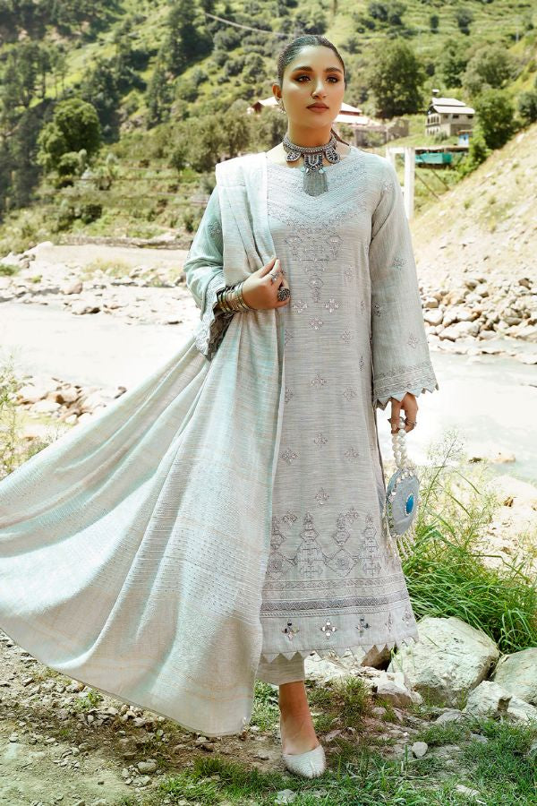 Tehzeeb Unstitched Ice Blue