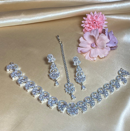 3 Piece Petite AD Silver Set