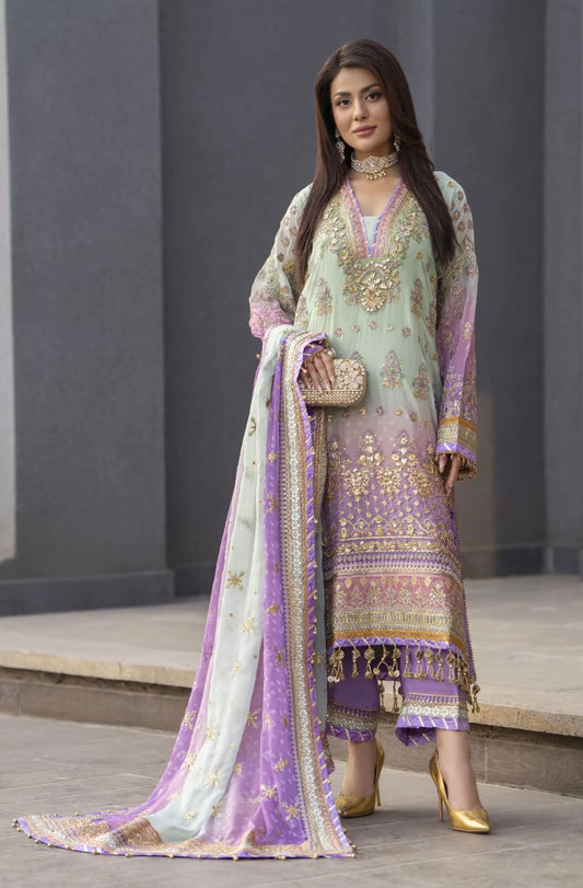 Baroque Lilac and Mint Suit