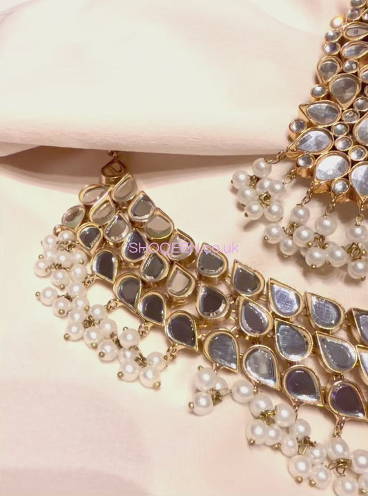 Mirror & Pearl Necklace