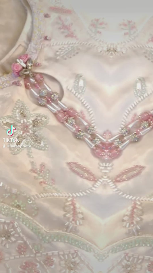 Nikah White & Pastel Sharara Suit